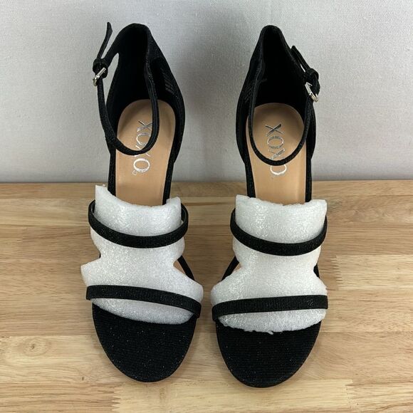 XOXO Bridgette Strappy Sandals- Black- Size 8- NIB - Picture 2 of 8
